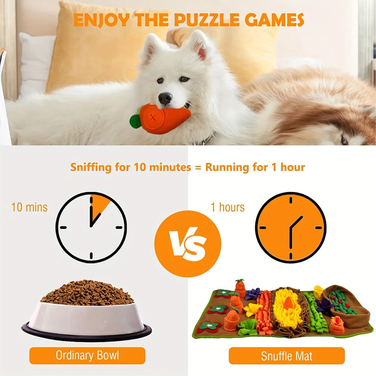Pet Snuffle Mat for Dogs – Interactive Nosework Feeding Mat & Puzzle Toy for Training, Slow Feeding & Stress Relief