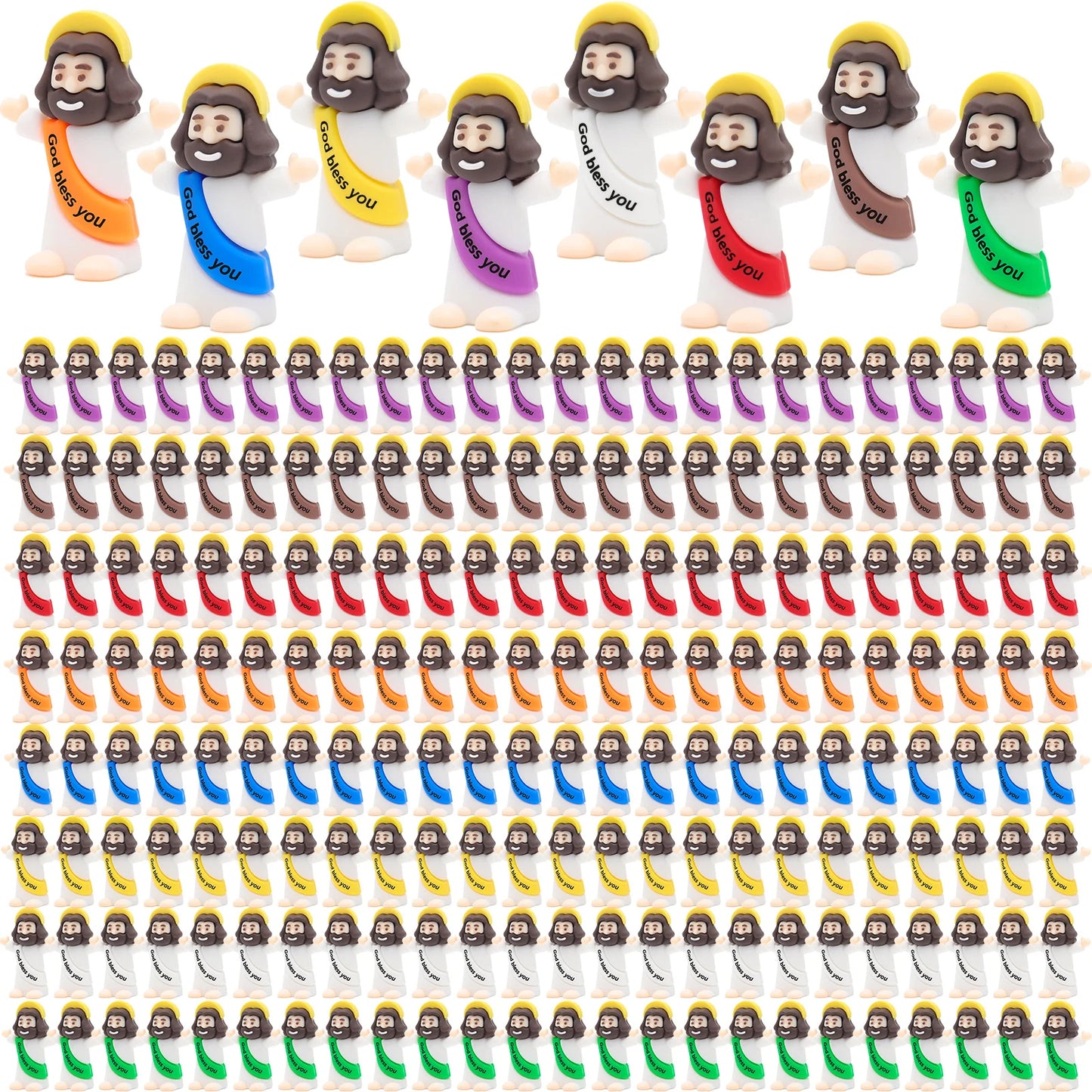 100/200PCS Multicolor Mini Jesus Figurines