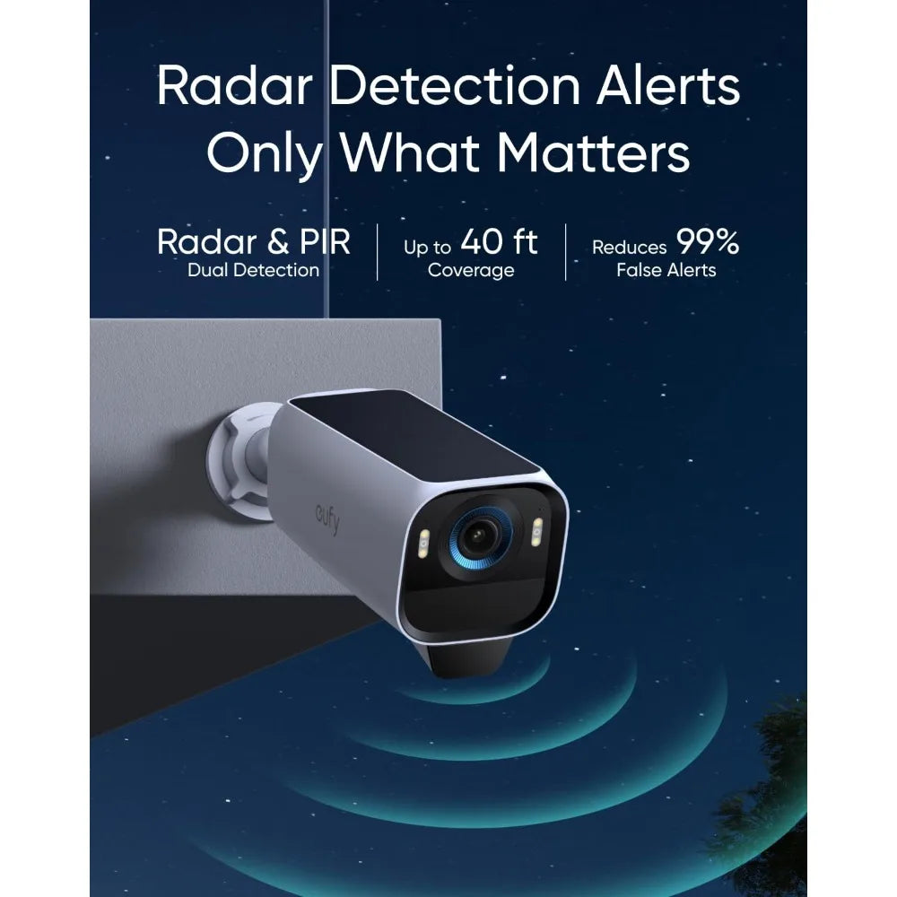 Hot Sale: EufyCam S3 Pro 4-Cam Kit — Solar-Powered Outdoor Wireless Security System with MaxColor Night Vision and 4K Resolution