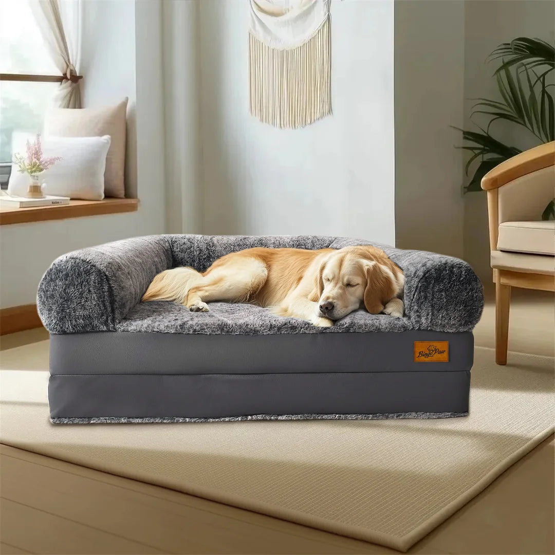 180cm Long Human-Size Giant Dog Bed – Foldable Orthopedic Calming Plush Pet Bed