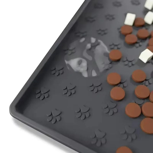Silicone Waterproof Pet Feeding Mat – Non-Slip Cat & Dog Food Bowl Placemat for Water and Food Spills