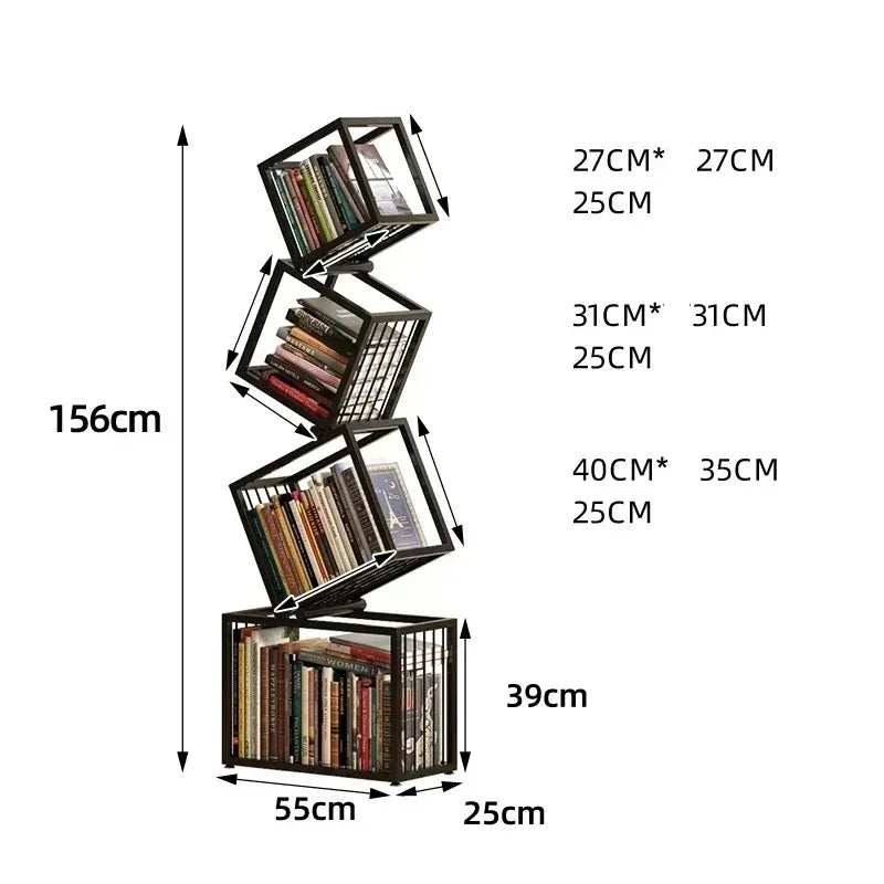 Rotating Boxes Bookshelf  / Storage Rack