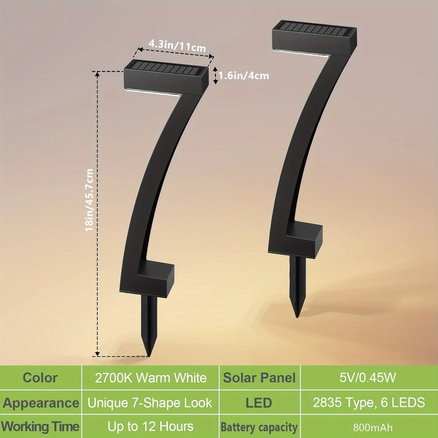 6-Pack Bright Solar Pathway Lights – 12-Hour Auto On/Off Solar Garden Lights for Yard, Walkway & Landscape
