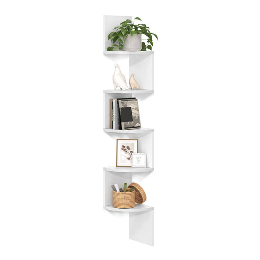 VASAGLE  5-Tier Floating Corner Shelf