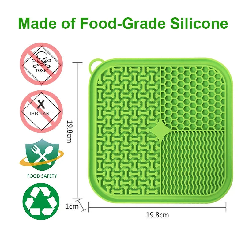 Premium Lick Pad with Suction Cups  - Slow Feeder for Dogs and Cats