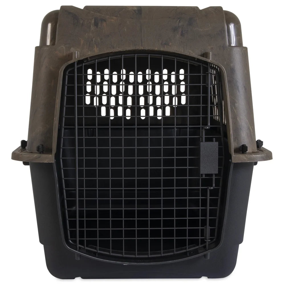 Large Plastic Dog Kennel – Portable Outdoor & Indoor Pet Carrier Crate with 360° Ventilation | Suitable for Dogs 70-90 lbs