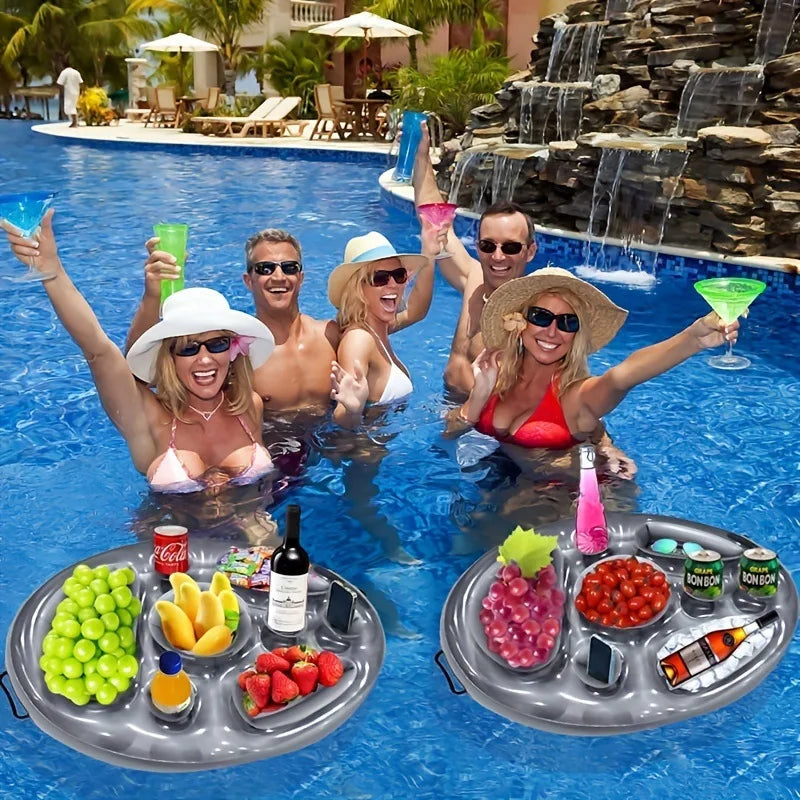 Inflatable Ice Bar Food & Drink Tray – Floating Pool Party Cooler for Snacks, Fruits, Beverages & Ice Storage – Portable Buffet Serving Bucket