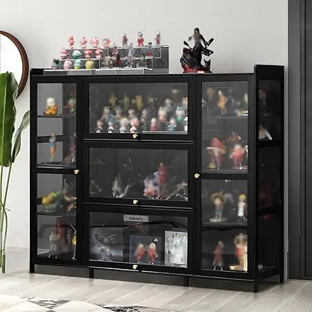 Black Display Cabinet 53.15" Acrylic Display Case