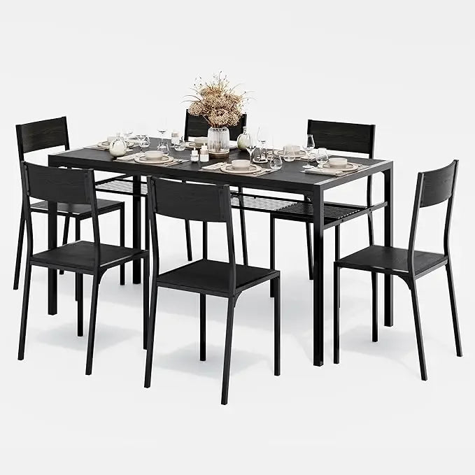 3-Piece Kitchen Dining Table Set with Chairs & Bench – Compact Dining Furniture for Small Spaces & Apartments