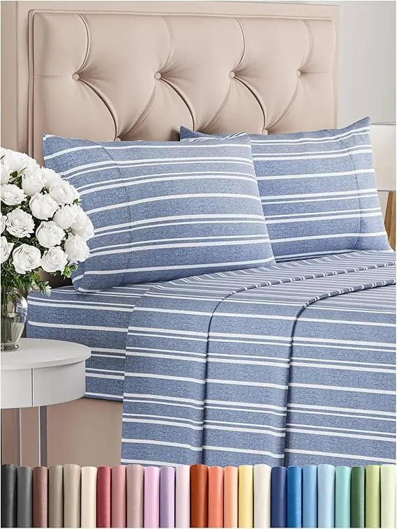 California King 4-Piece Sheet Set – Soft, Breathable & Cooling Hotel Luxury Bedding for Women, Men, Kids & Teens