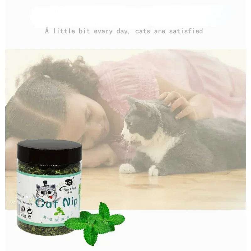 Organic Catnip Toy – 100% Natural Cattle Grass Mint Flavor, Interactive Funny Cat Toy for Play & Relaxation
