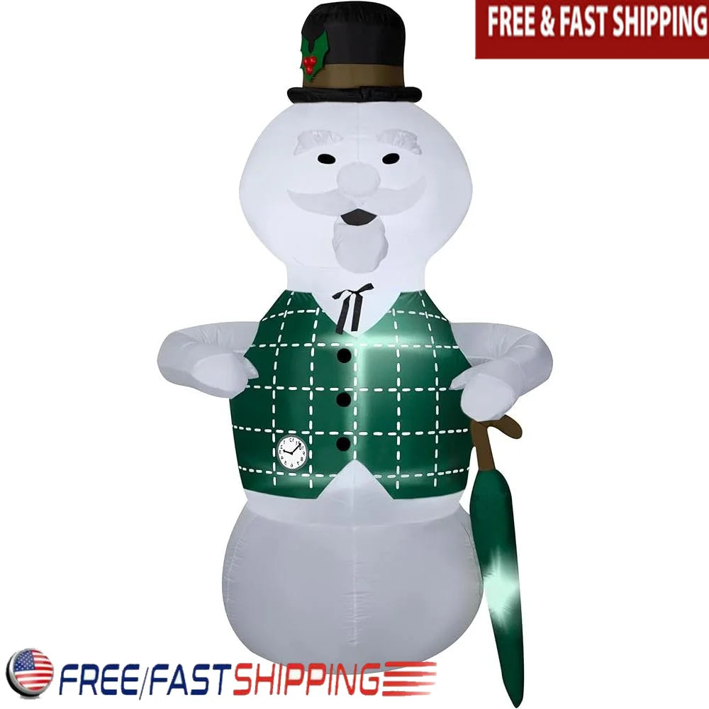 ☃️ 8FT Inflatable Sam the Snowman Christmas Decoration – Easy Setup Holiday Outdoor Delight 🎄✨
