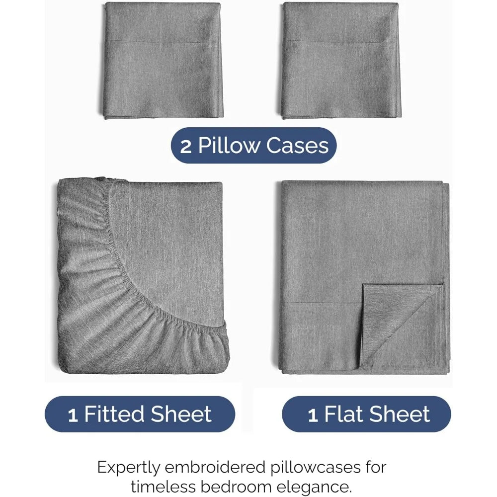 California King 4-Piece Sheet Set – Soft, Breathable & Cooling Hotel Luxury Bedding for Women, Men, Kids & Teens