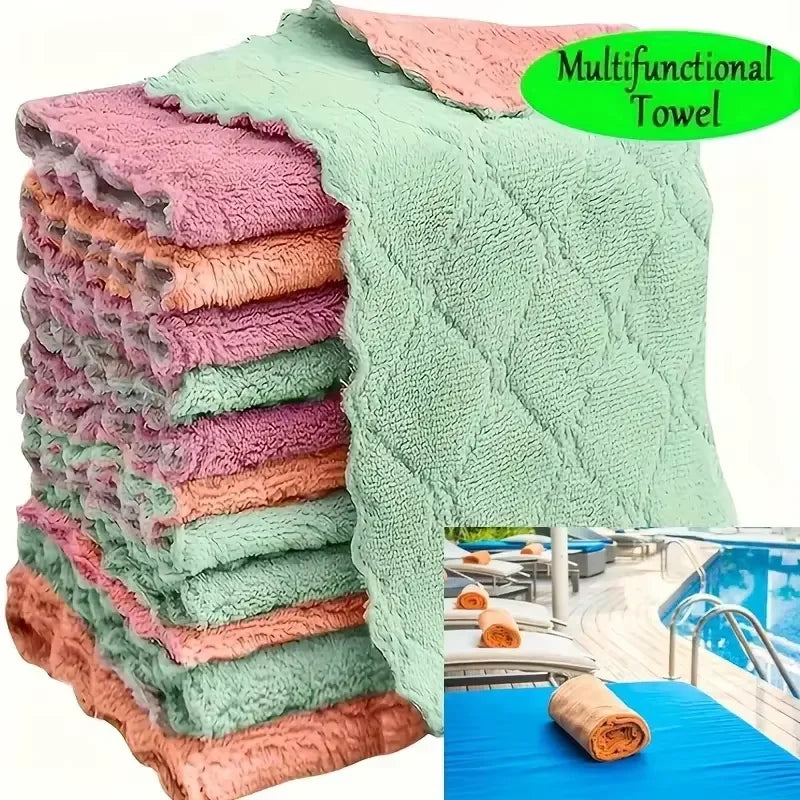 5/10/20pcs Kitchen Microfiber Cleaning Towel / Cloth