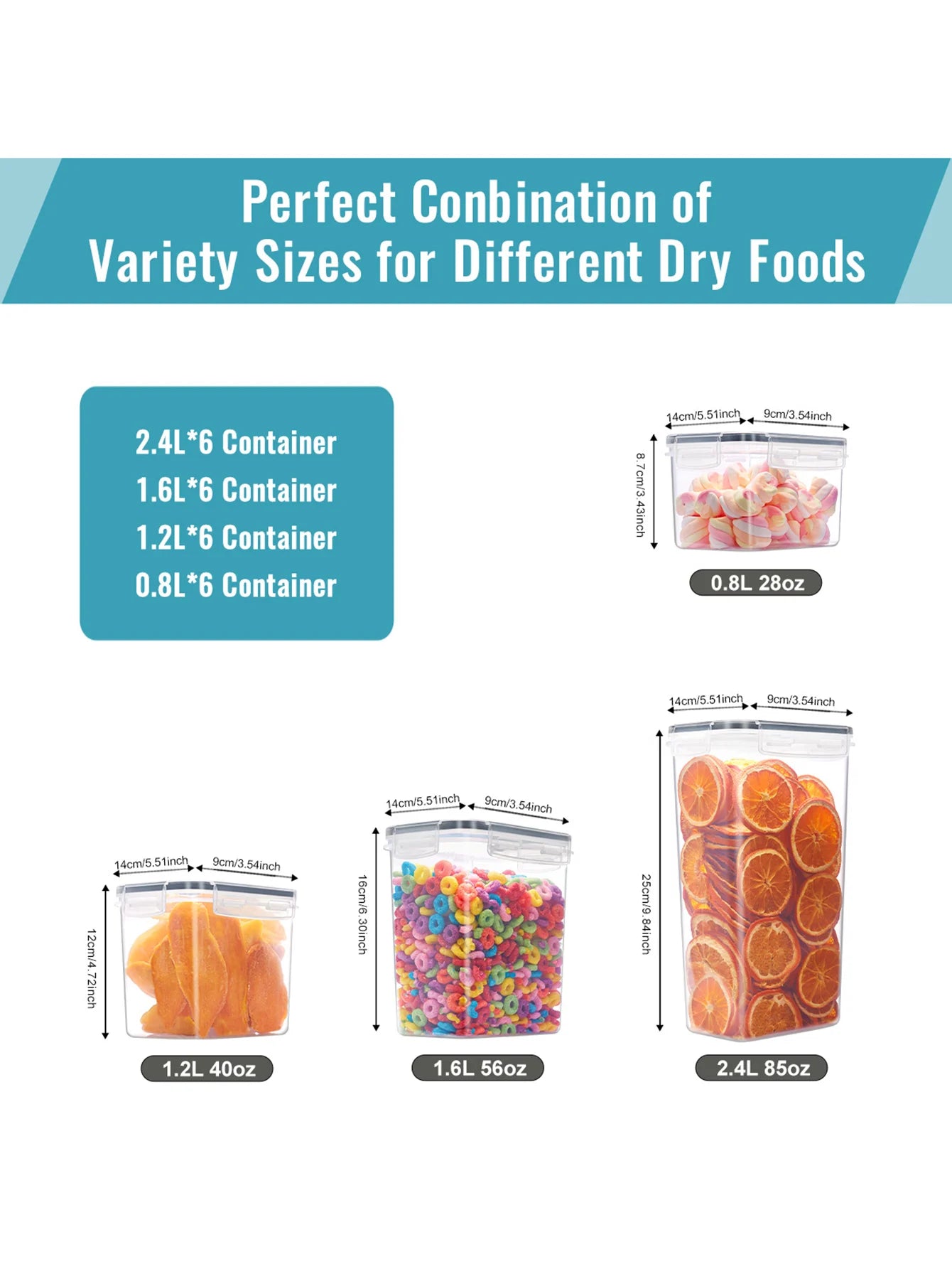 24PCS Airtight Food Storage Containers with Lids – BPA-Free Plastic Pantry Organization Set with Labels & Marker – Kitchen Canisters for Flour, Sugar, Snacks, Cereal & More