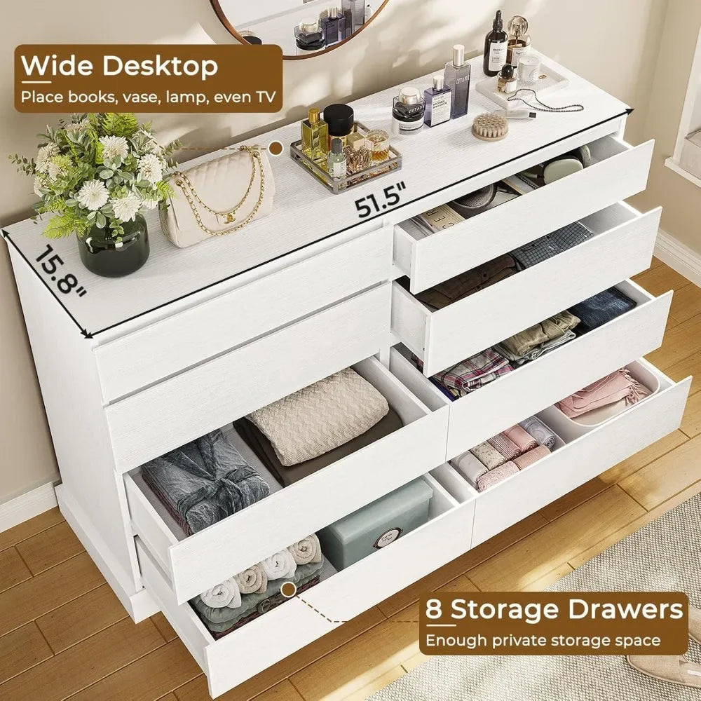 Long Dresser with 8 Drawers