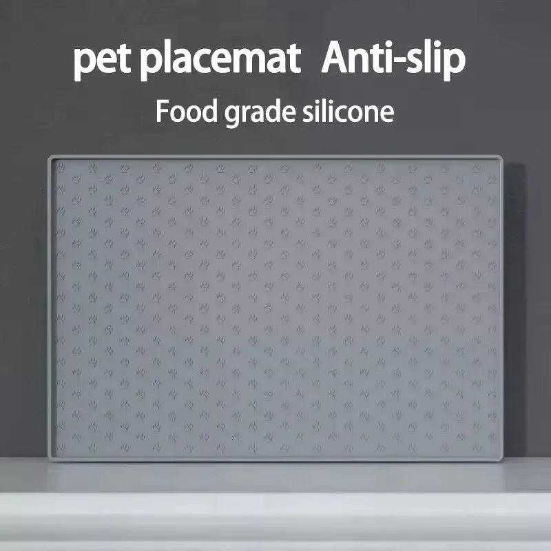 Silicone Waterproof Pet Feeding Mat – Non-Slip Cat & Dog Food Bowl Placemat for Water and Food Spills