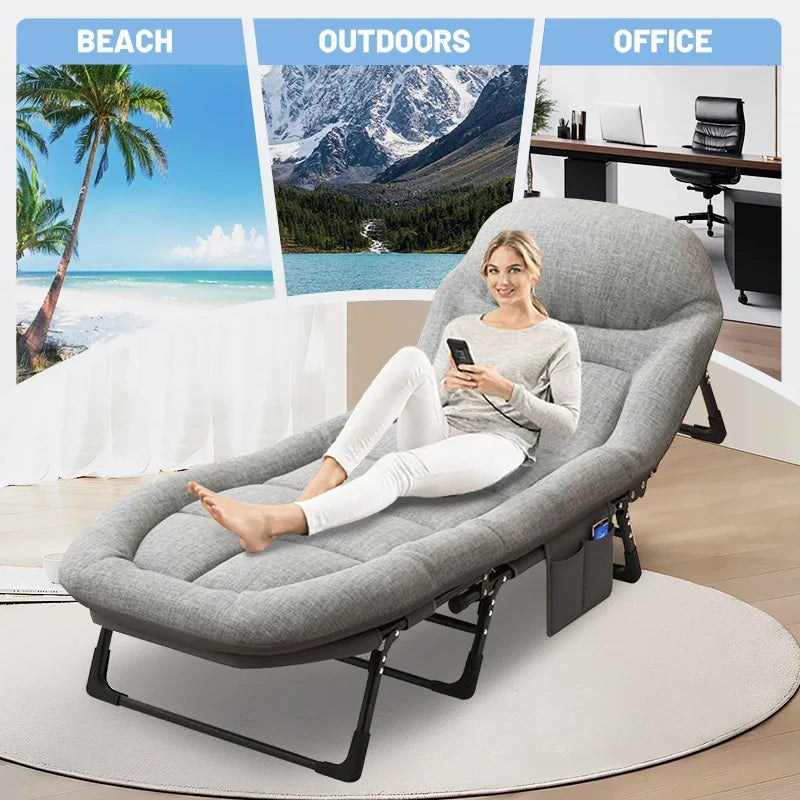 American Folding Bed – Household Single Sofa Bed & Nap Lounge Chair for Indoor & Outdoor Relaxation