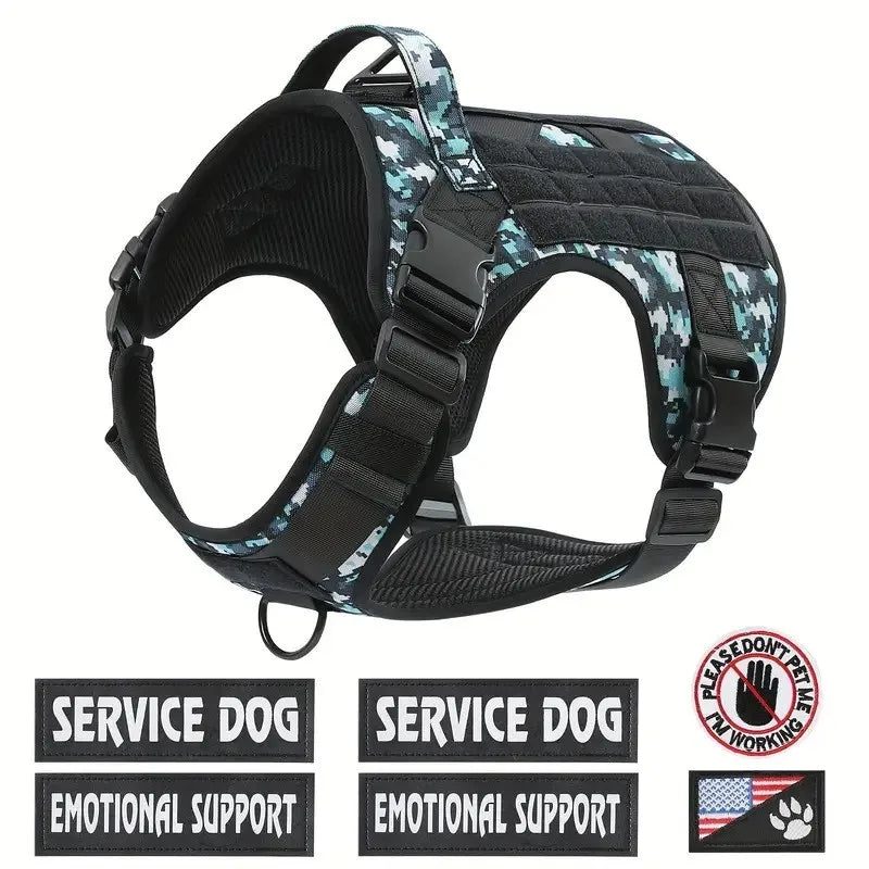 Personalized Nylon Reflective Pet Dog Harness – Adjustable Vest for Small, Medium & Large Dogs | Training & Walking Safety Gear