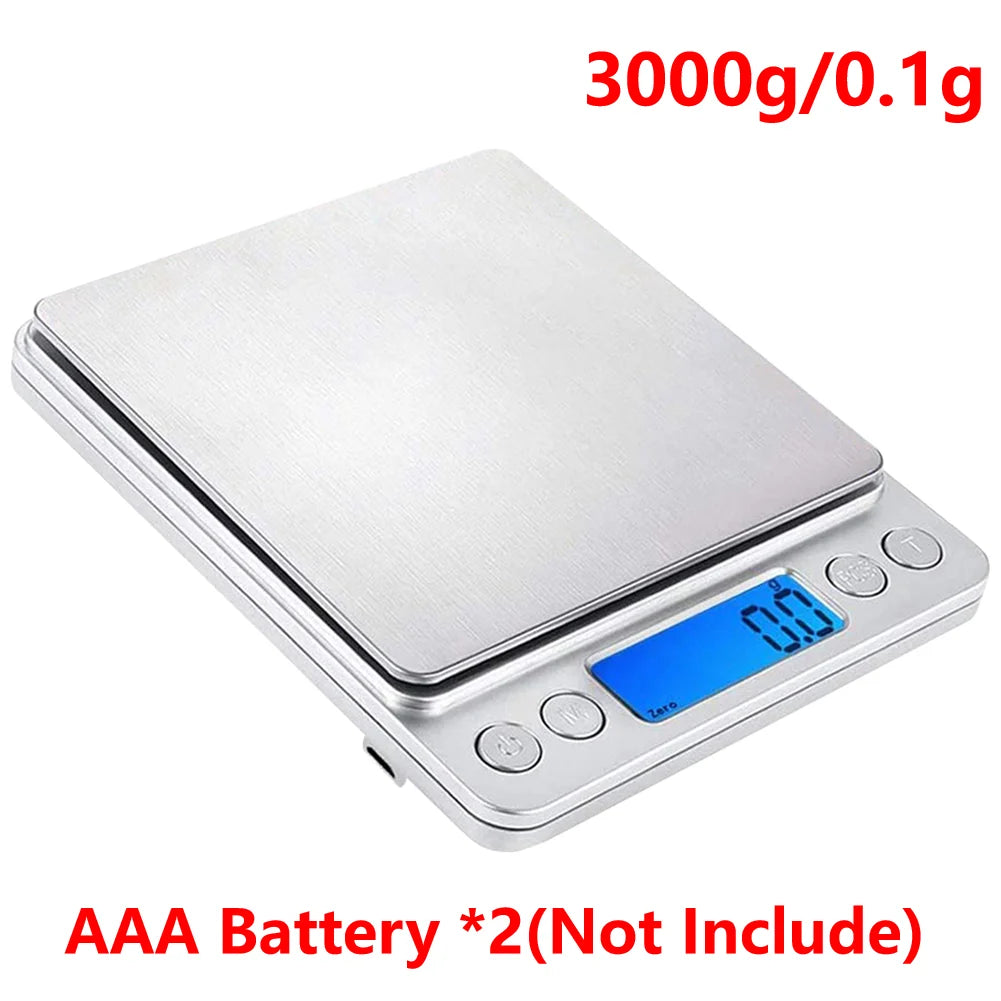 10kg Kitchen Digital Scale – USB Rechargeable Stainless Steel Electronic Scale with LCD Display for Food, Snacks, Baking & Jewelry
