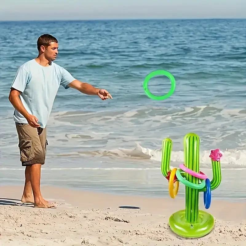 Inflatable Cactus Pool Game Set – Fun Summer Beach & Pool Interactive Toy for Outdoor Parties