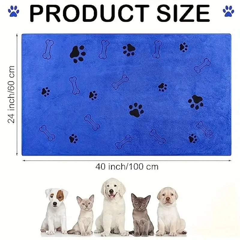 2PCS Soft Microfiber Dog Towels – Quick Dry, Ultra Absorbent Pet Bath & Grooming Towels for Dogs and Cats