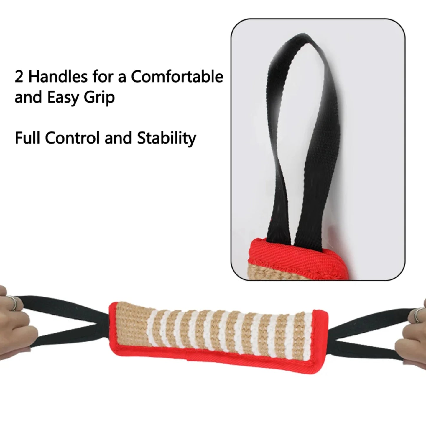 Durable Dog Bite Tug Toy with 2 Rope Handles – Training Chew Pillow for Medium & Large Dogs