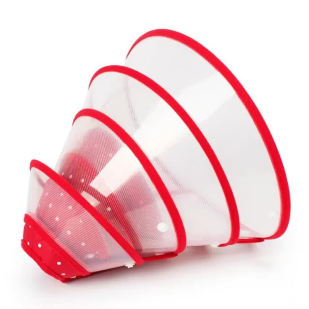 1Pc Cute Adjustable Pet Recovery Cone Collar – Soft & Comfortable Dog E-Collar for Post-Surgery Protection – Martingale Collar Style