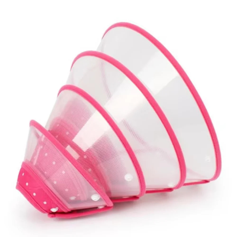 1Pc Cute Adjustable Pet Recovery Cone Collar – Soft & Comfortable Dog E-Collar for Post-Surgery Protection – Martingale Collar Style