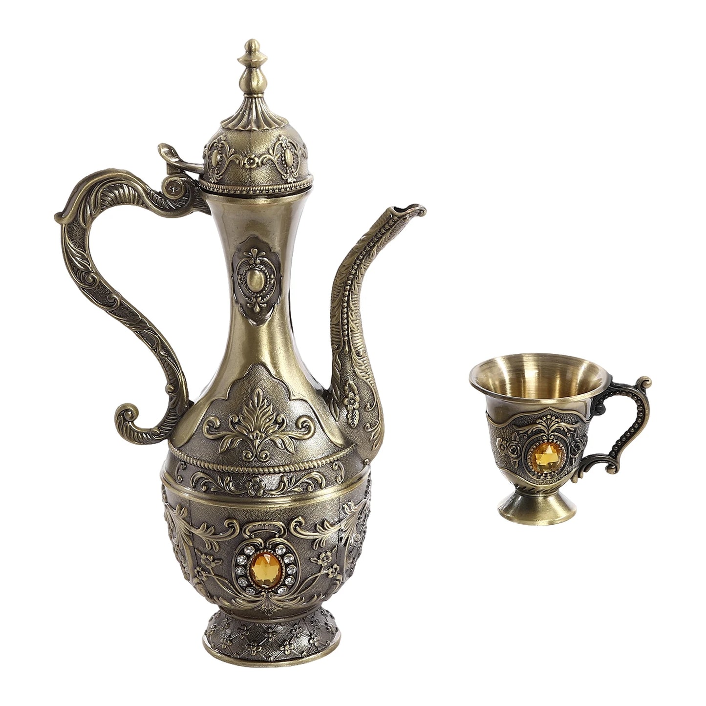 Vintage Tea Service Set – Elegant Tea Pot and Coffee Pot with Matching Cups – Classic Retro Style