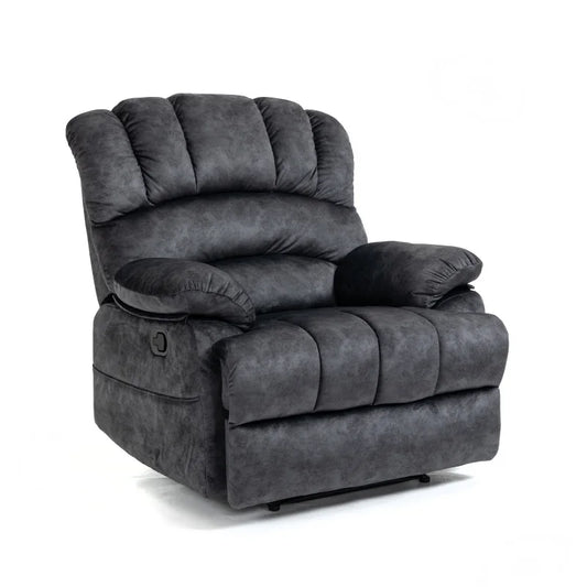 Large Manual Recliner Chair in Fabric – American-Style Lazy Reclining Chair for Adults, Comfortable Living Room Lounge Seat
