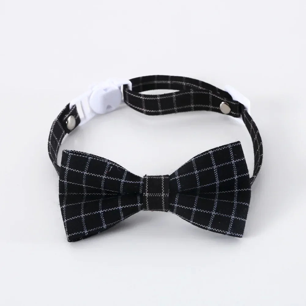 Adjustable Breakaway Cat Collar with Bell – Cute Bow Tie Kitten Collar for Cats & Small Dogs – Pet Accessories for Puppies & Kittens