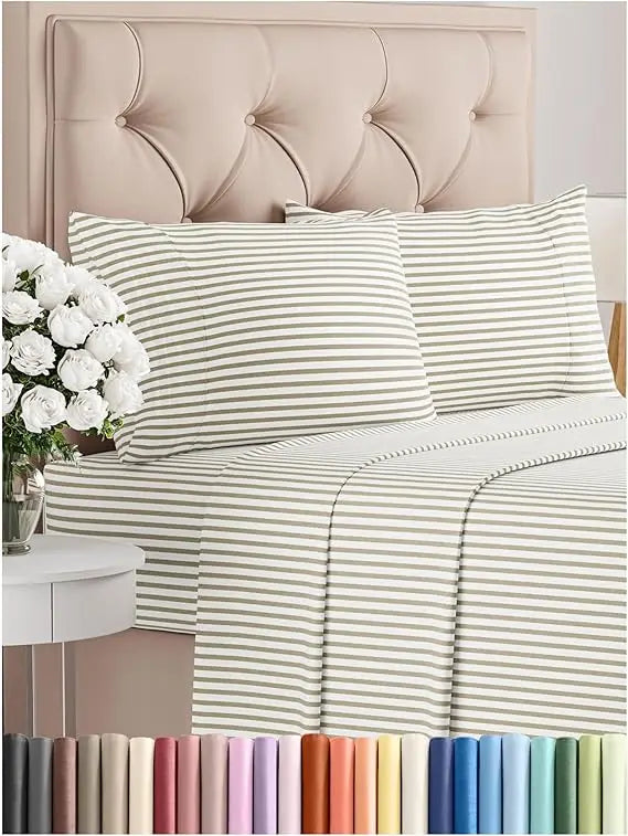 California King 4-Piece Sheet Set – Soft, Breathable & Cooling Hotel Luxury Bedding for Women, Men, Kids & Teens