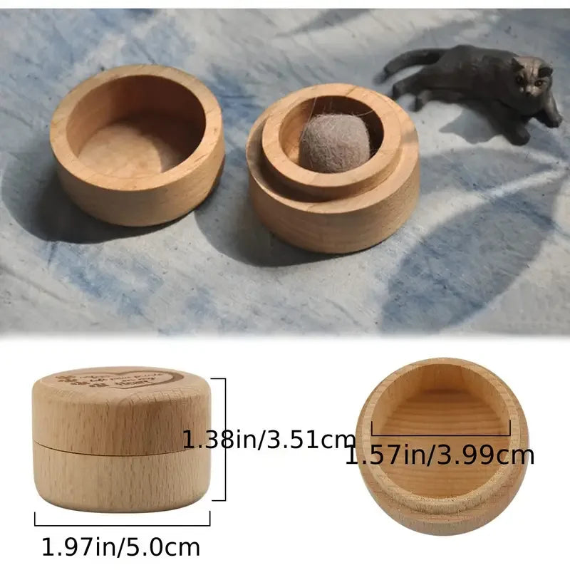 Dog Hair Keepsake Box, a beautifully crafted wooden memorial box designed for lasting keepsakes