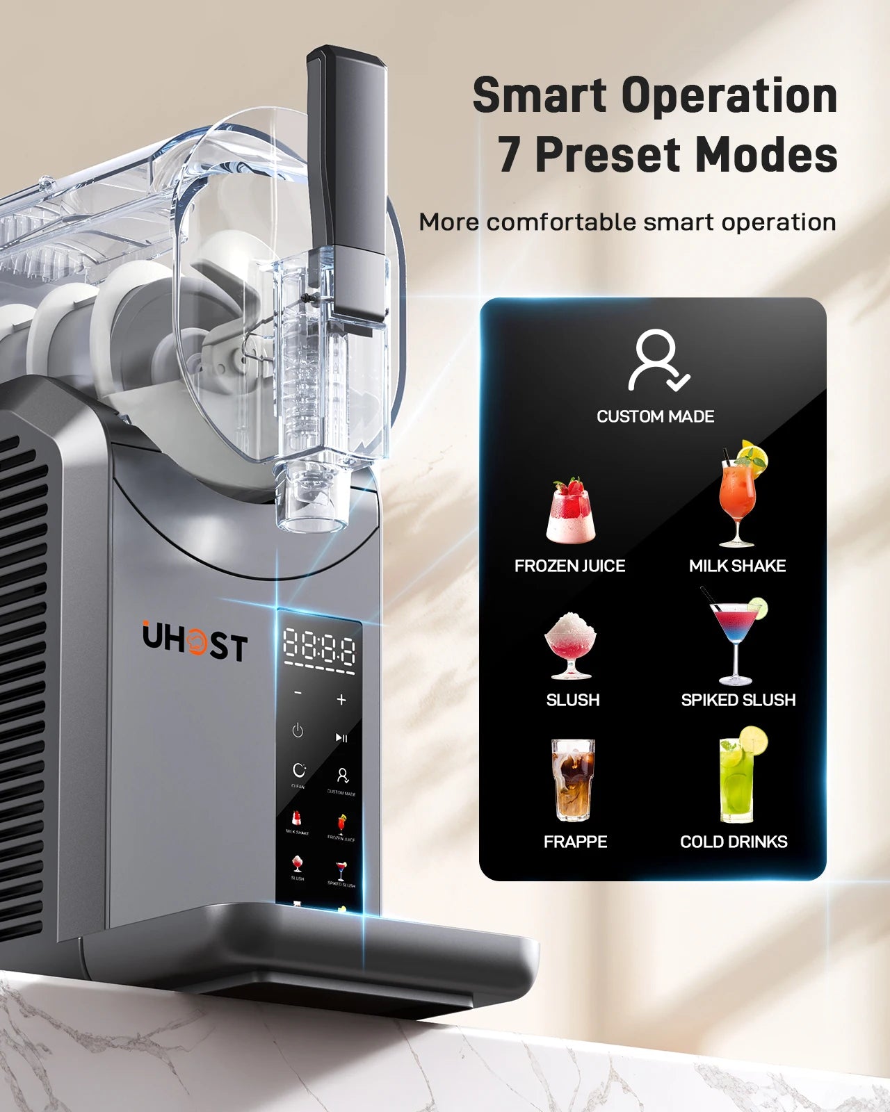 72 Oz Slushie Machine – Frozen Drink Maker with Fast Freezing & Self-Cleaning, No Ice Needed – Perfect for Home & Pool Parties