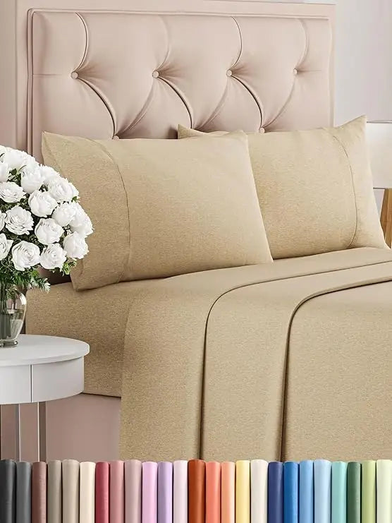 California King 4-Piece Sheet Set – Soft, Breathable & Cooling Hotel Luxury Bedding for Women, Men, Kids & Teens