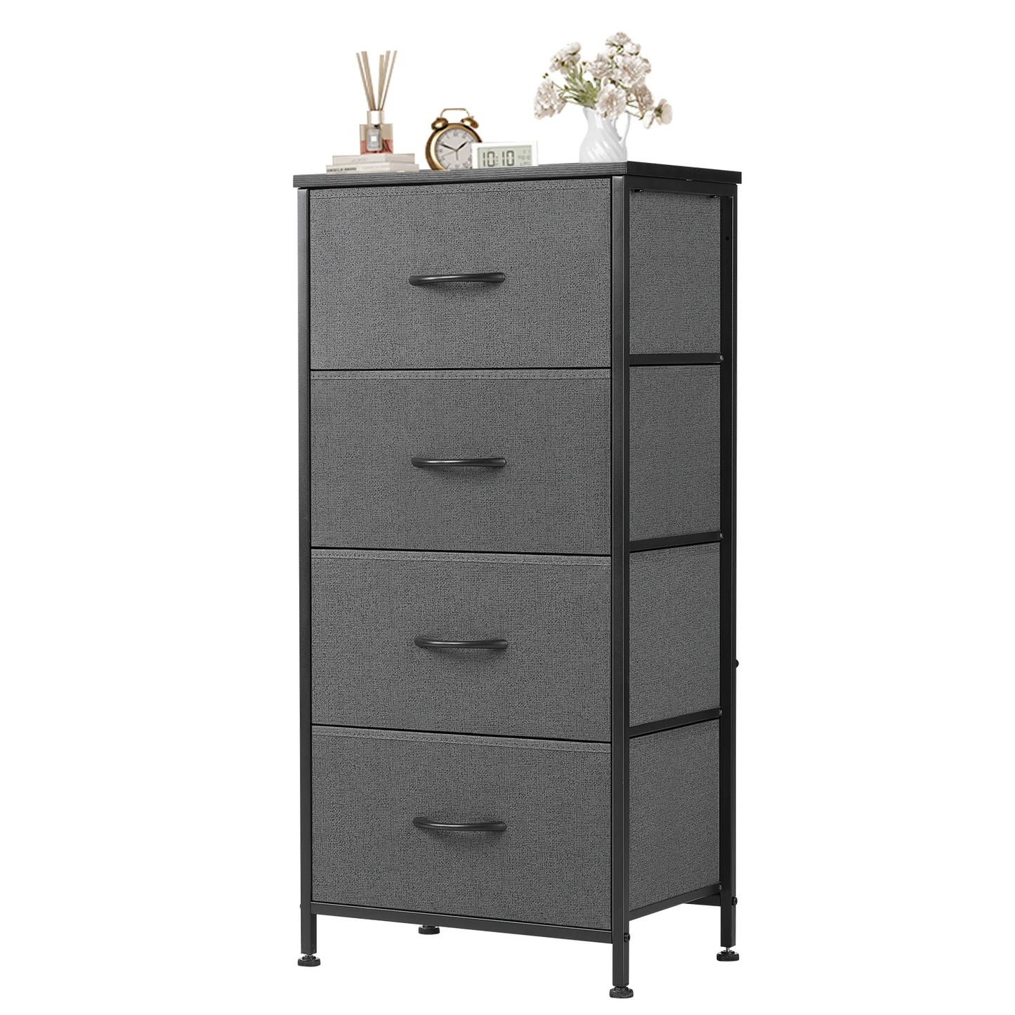 JHK 4 Fabric Cabinet With Wardrobe Steel Frame