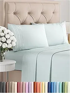 California King 4-Piece Sheet Set – Soft, Breathable & Cooling Hotel Luxury Bedding for Women, Men, Kids & Teens