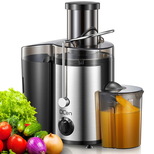 500W Centrifugal Juicer Machine – Stainless Steel Juice Extractor with 3” Wide Mouth Feed Chute, Easy to Clean, for Fruits & Vegetables