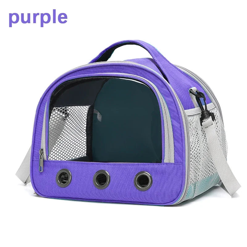 Foldable Pet Carrier Backpack – Portable Travel Bag with Cotton Cushion for Cats, Dogs, Birds & Rabbits | Anti-Suffocation, Airline-Approved