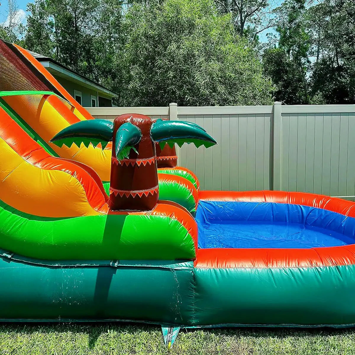 Inflatable Water Double Slide Splash Pool