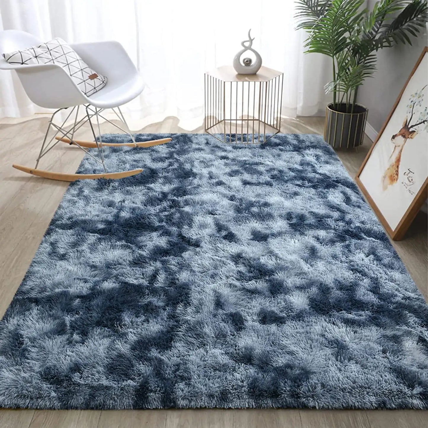Super Soft Large Plush Tie Dye Velvet Rugs