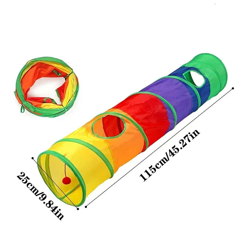 Foldable Interactive Pet Tunnel Toy - Fun, Engaging and Space-Saving Playtime