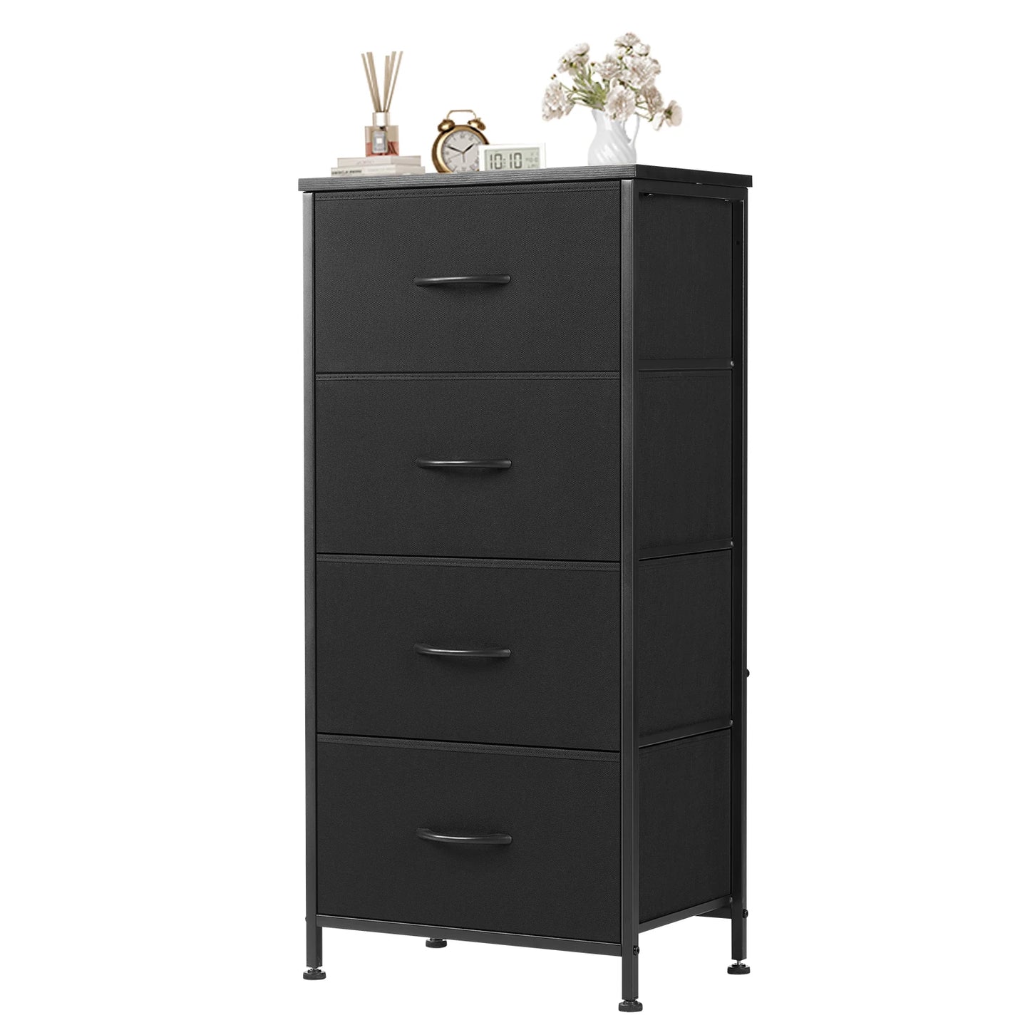 JHK 4 Fabric Cabinet With Wardrobe Steel Frame