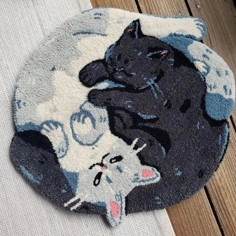 Hugging Cat Bath Mat