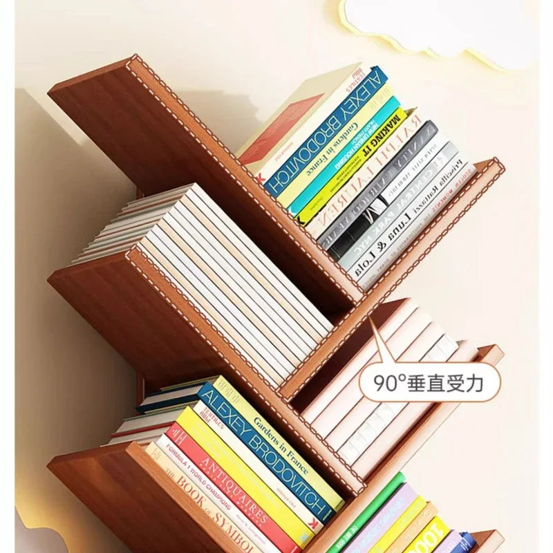 Standing Wooden Storage Rack Bookshelf