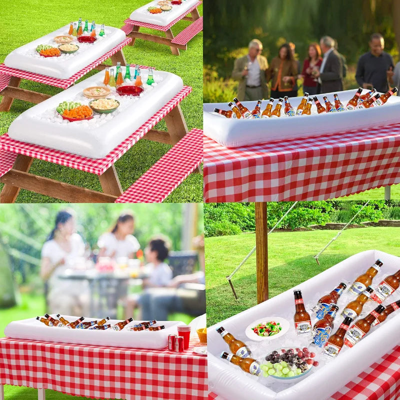 Inflatable Ice Bar & Buffet Cooler Tray – Portable Ice Bucket for Parties, BBQs, Camping & Poolside Events