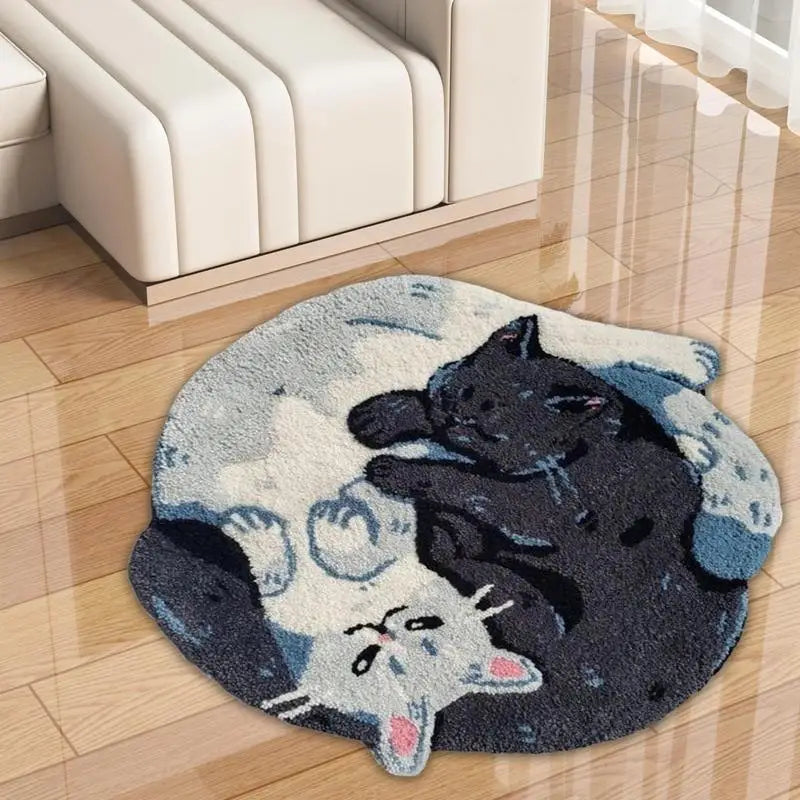 Hugging Cat Bath Mat