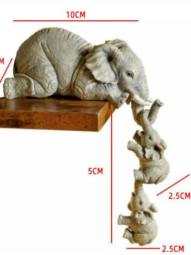 3pcs/set Elephant Resin Figurines