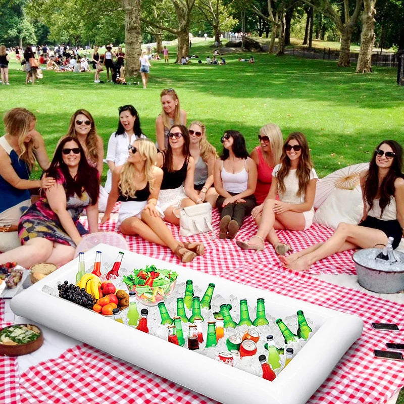 Inflatable Ice Bar & Buffet Cooler Tray – Portable Ice Bucket for Parties, BBQs, Camping & Poolside Events